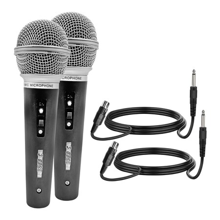 5 Core 5 Core Handheld Microphone 2Pack for Karaoke Singing - Dynamic Cardioid Unidirectional Vocal XLR Mic PM 58 2PCS